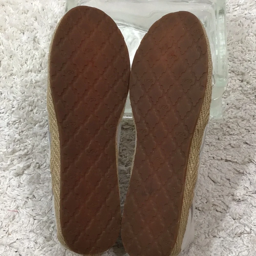 UGG cream nubuck leather Cicily espadrille 7.5